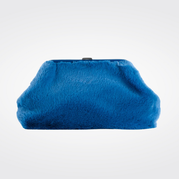 Helen Faux Fur Bag in Blue