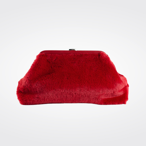 Helen Faux Fur Bag in Red – Augustina Boutiques
