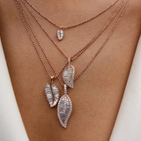 Small Palm Leaf Diamond Necklace