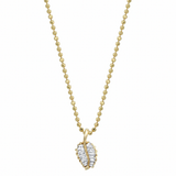 Small Palm Leaf Diamond Necklace