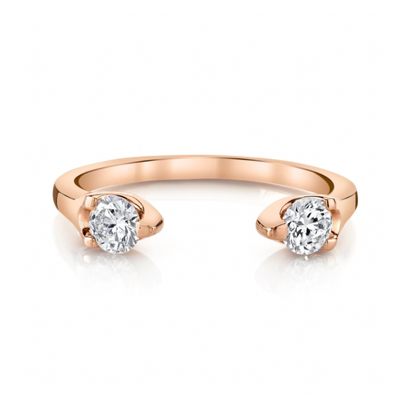 Orbit Split Diamond Pinky Ring