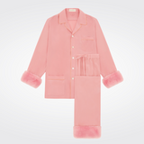 Fifi Pink Silk Crêpe De Chine Pajamas