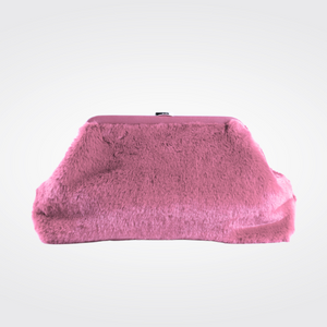 Helen Faux Fur Bag in Baby Pink