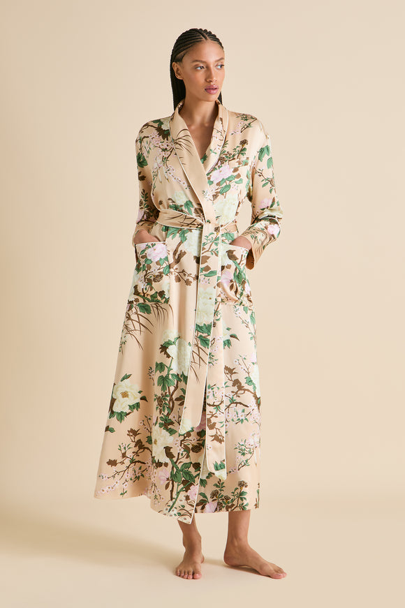 Capability Tirtoff Cream Floral Robe