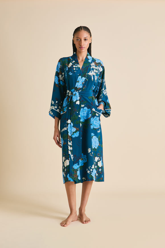 Sabine Tibatant Blue Floral Robe